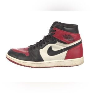 Bred toe high top Jordans